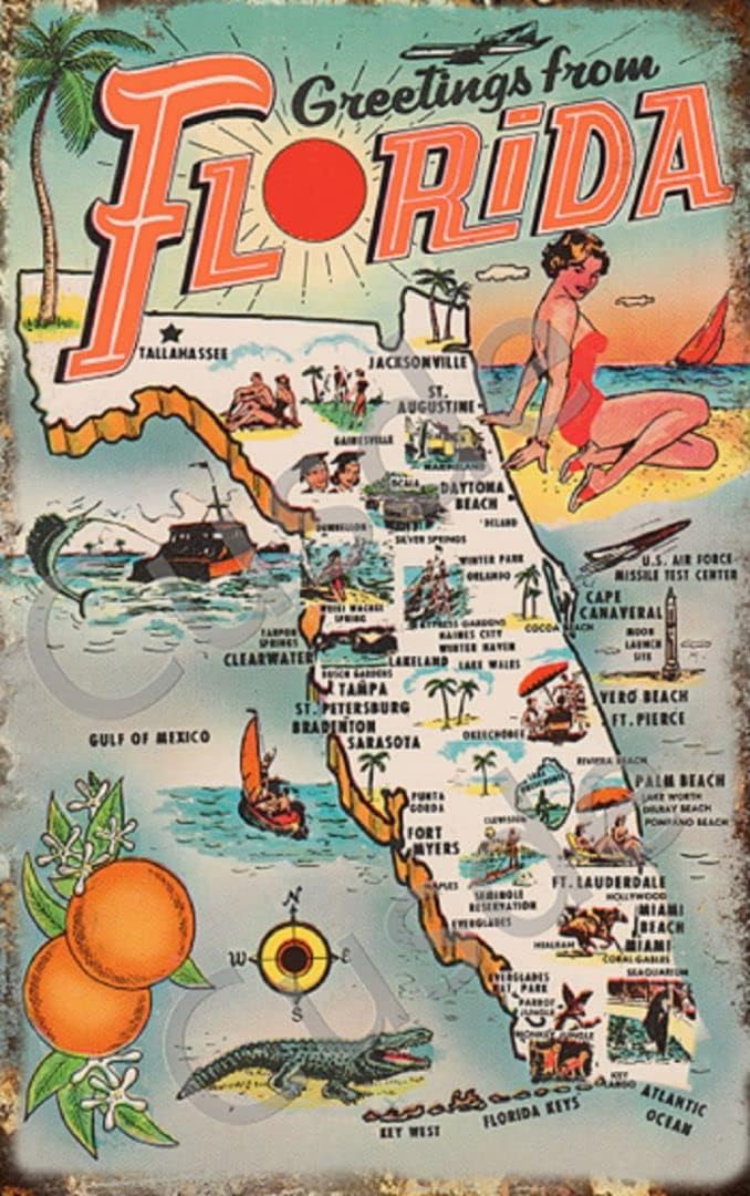 Vintage Collectible Tins - Cusde Vintage 1954 Salam dari Florida