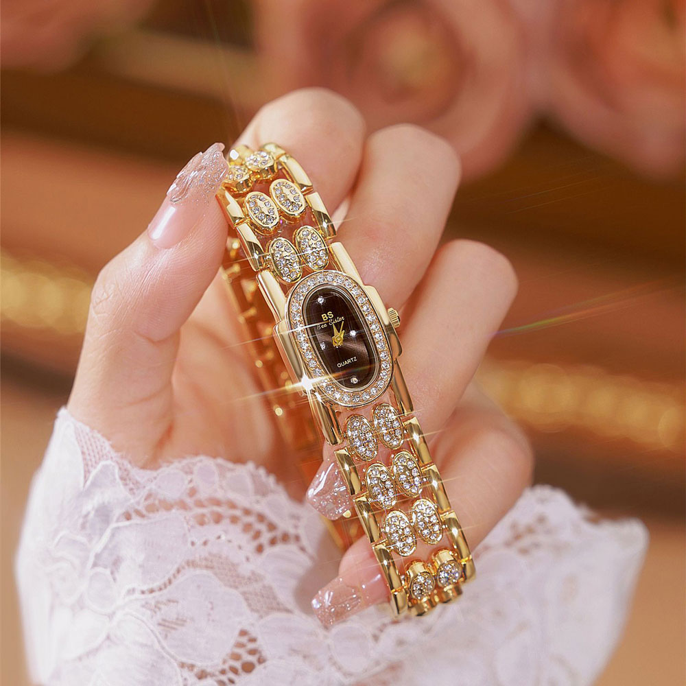 Vintage Watch Crystal - Jam Tangan Modis Gelang Emas Jam