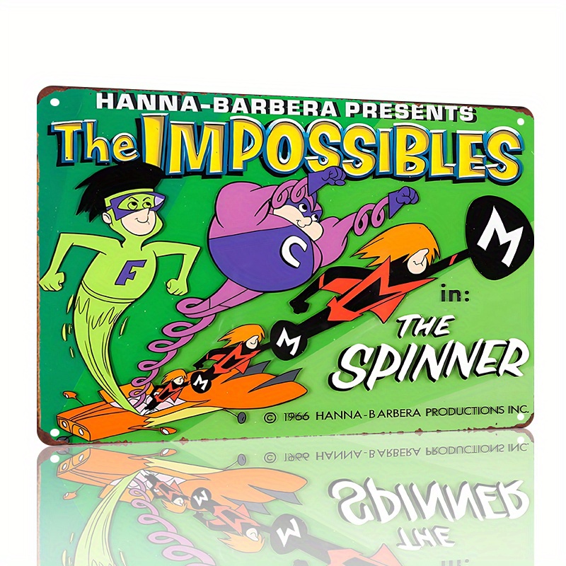 Vintage Collectible Tins - Hanna-Barbera The Impossibles: Papan Logam Vintage