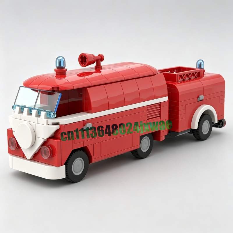 Vintage Collectible Trucks - 369PCS MOC Truk Pemadam Kebakaran Vintage