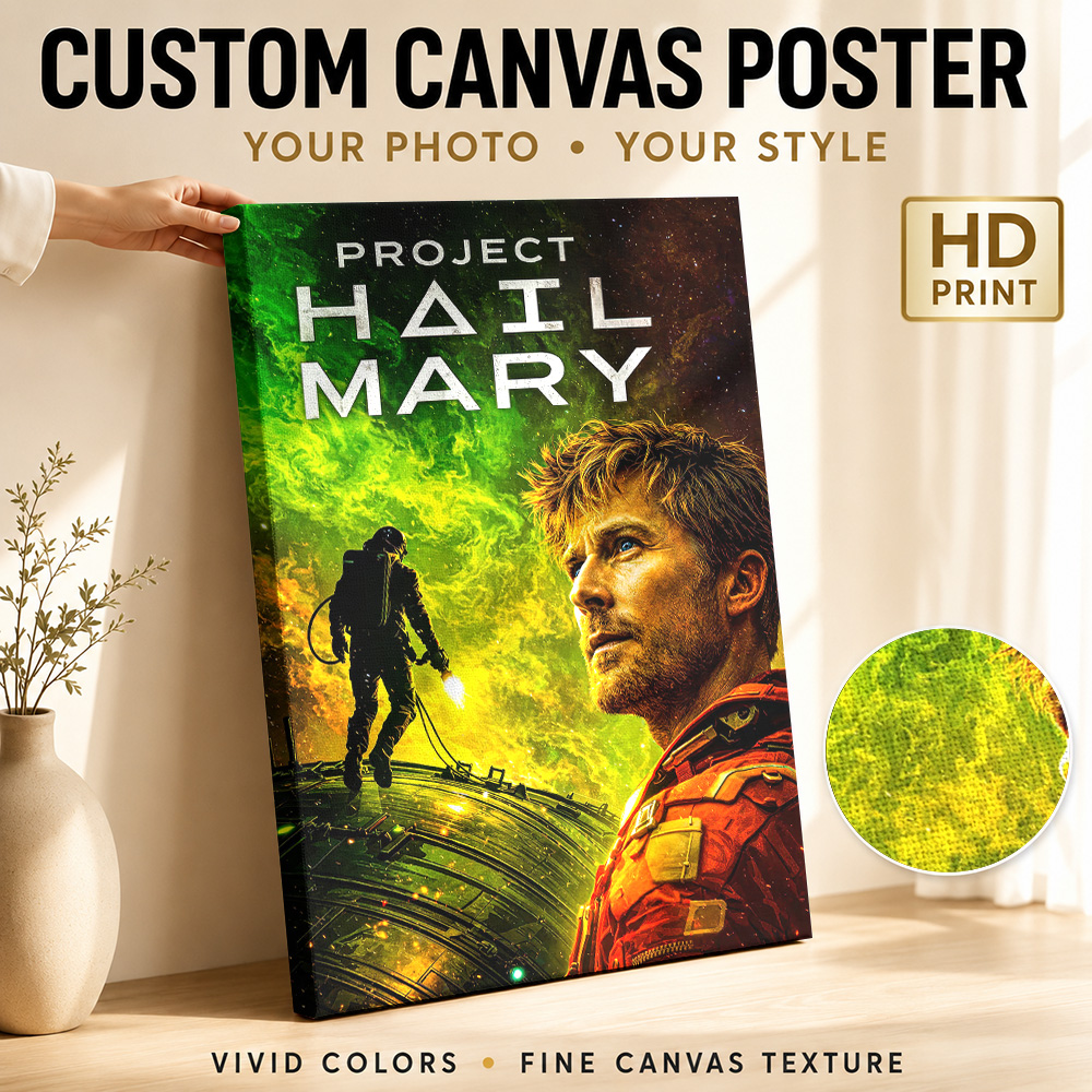 Collectible Vintage Photos - Poster Kanvas Film Project Hail Mary,