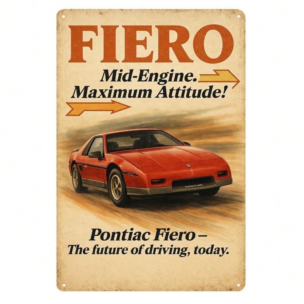 Vintage Collectible Tins - Poster Logam Vintage VSKFRS 20x30cm Pontiac