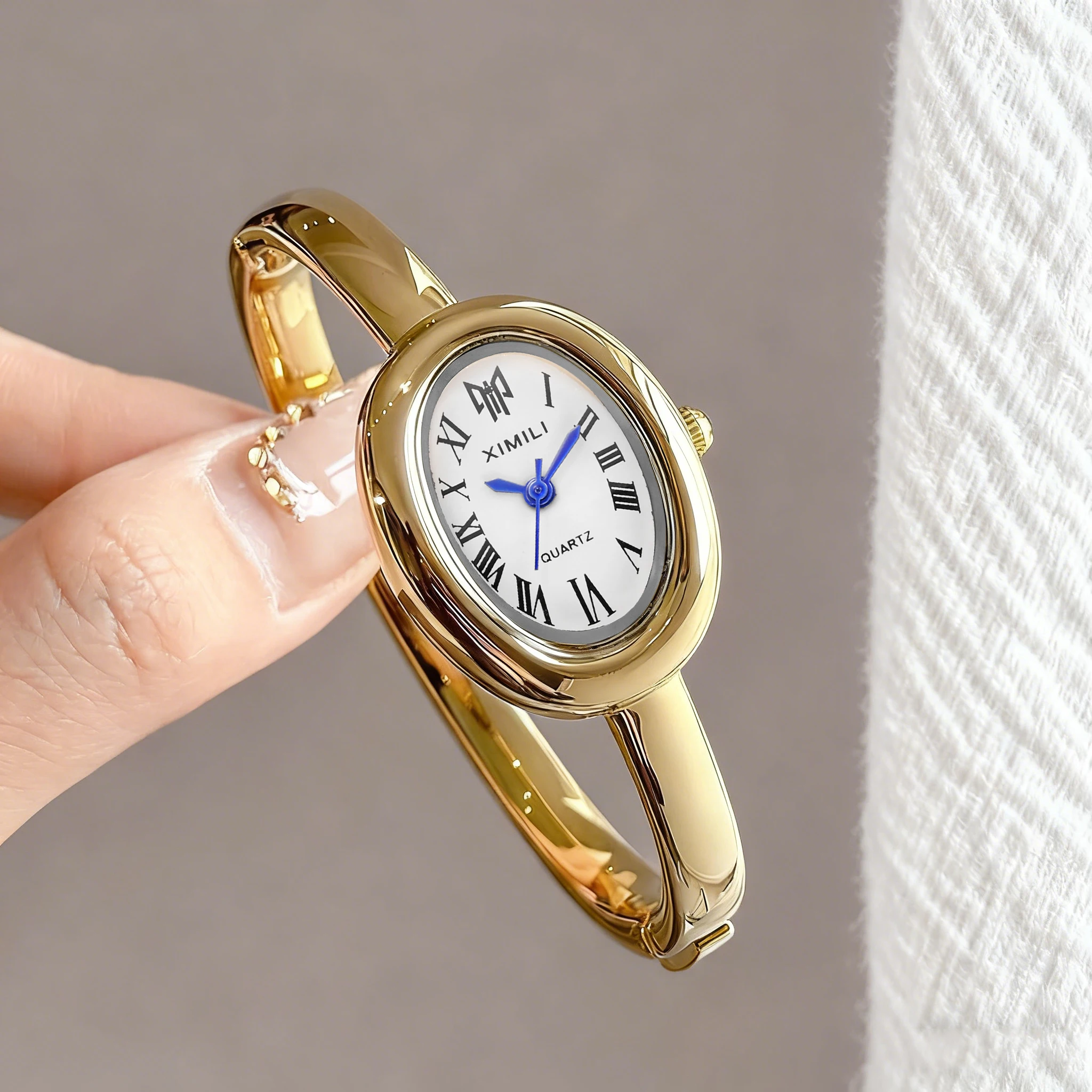 Vintage Watch Crystal - 2026XIMILI Jam Tangan Oval Vintage untuk