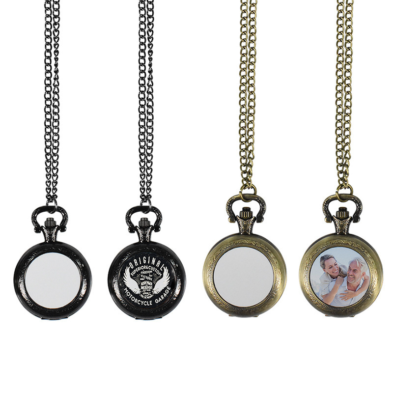Kalung Liontin Jam Saku Logam  - Vintage Watch Crystal ulasan dan harga