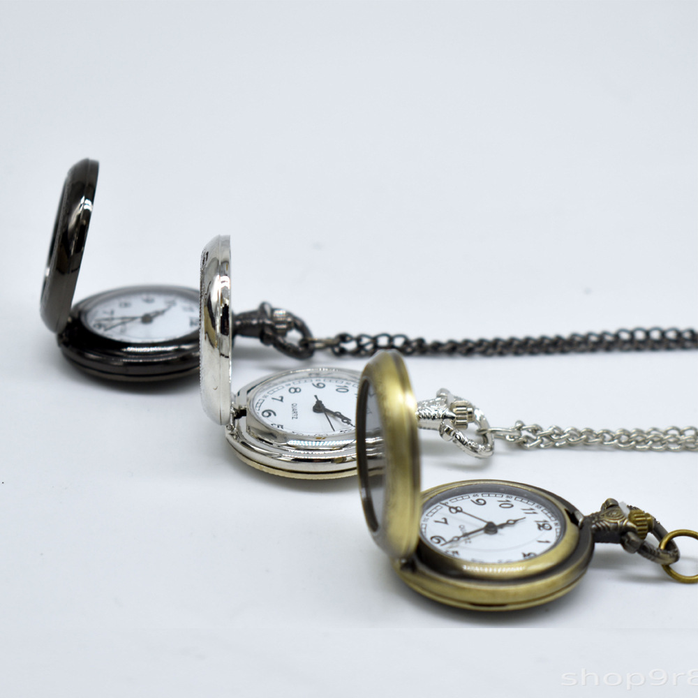 Kalung Liontin Jam Saku Logam  - Vintage Watch Crystal ulasan dan harga