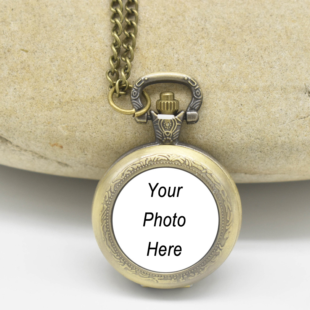 Kalung Liontin Jam Saku Logam  - Vintage Watch Crystal ulasan dan harga