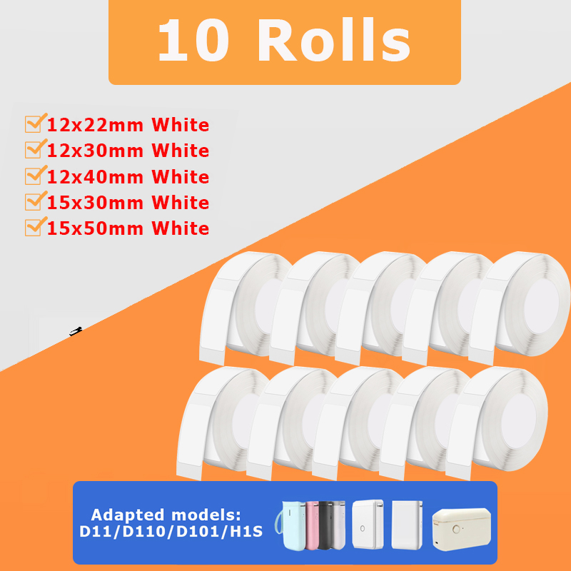 10 Gulungan NiiMBOT D110 D11 D - Typewriter Ribbon Roll ulasan dan harga