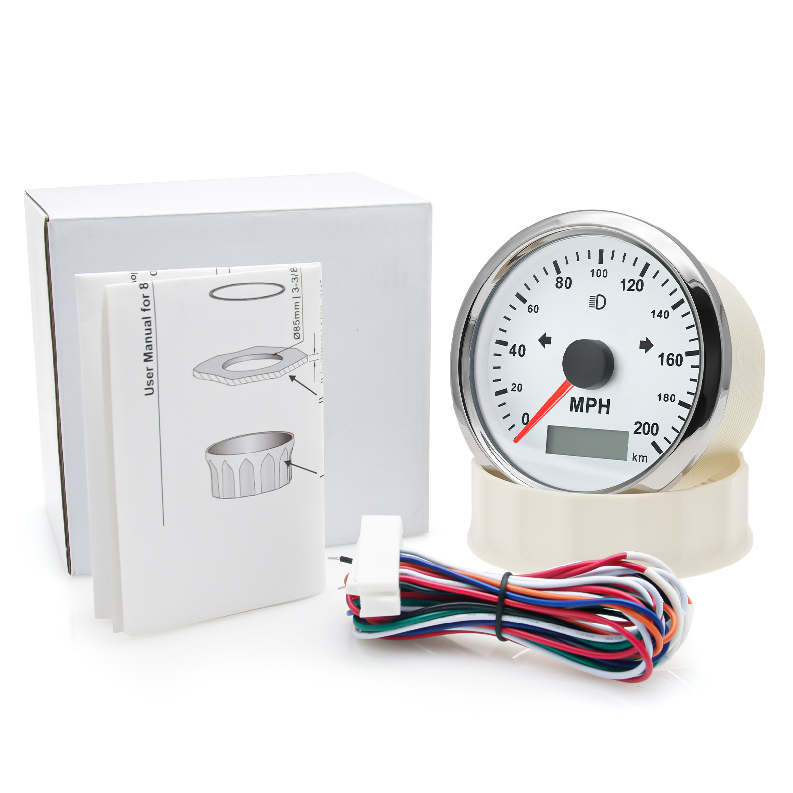 125 200 MPH KMH 85mm Speedomet - Analog Meter Gauge ulasan dan harga
