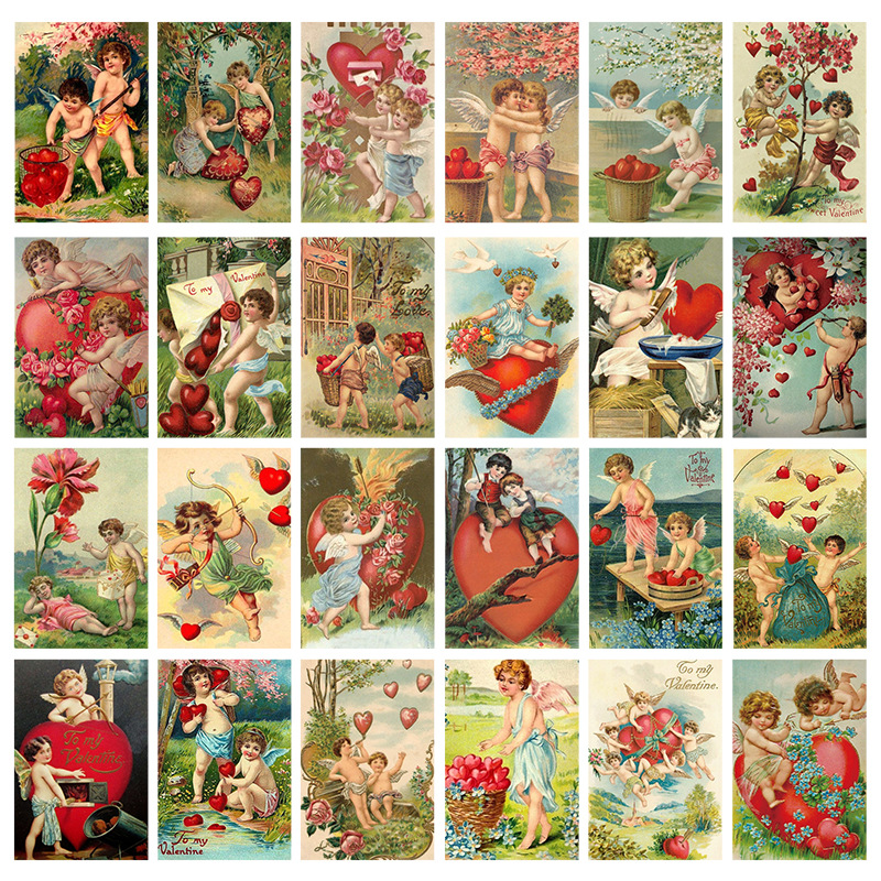 12 buah Hari Valentine Vintage - Collectible Vintage Greeting Cards ulasan dan harga